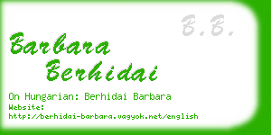 barbara berhidai business card